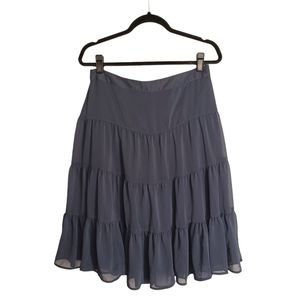 GEORGE Gray Tulle A Line Tiered Skirt Size 10 (Medium)